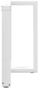 Pés para mesa de jantar em forma de T, 2 peças, branco, 100x35x(72-73)