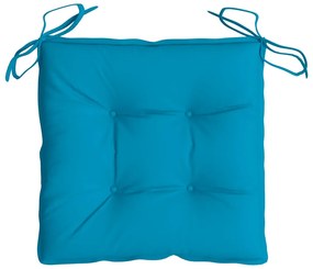 Almofadões de cadeira 4 pcs 40x40x7 cm tecido oxford azul-claro
