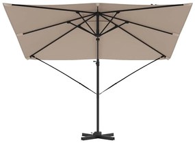 Parasol Roma Cinzento-acastanhado Largo Poliéster &amp; Aço