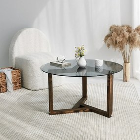 Mesa de Café Miro – Fumê – 75x40x75cm