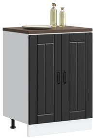 Armário baixo lavatório Lucca deriv. de madeira preto