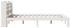 Estrutura de cama c/ cabeceira sem colchão 140x190 cm branco