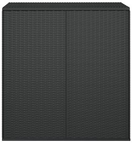 Caixa para almofadões de jardim 100x49x103,5 cm vime PE preto