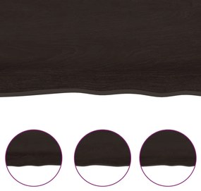 Prateleira de parede 40x10x6cm carvalho tratado castanho-escuro
