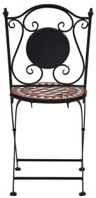 3 pcs conjunto bistro em mosaico azulejos de cerâmica terracota