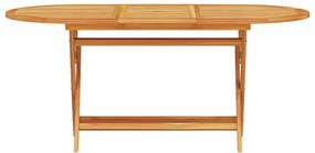 Conjunto de Jantar de Jardim 7 pcs Madeira Largo Madeira Sólida