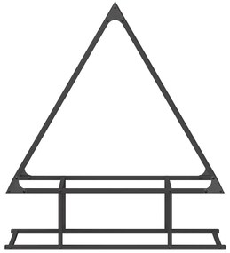 Suporte para lenha 80x25x90 cm aço laminado a frio preto
