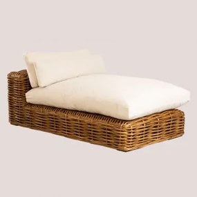 Módulo Chaise Longue Para Sofá Modular Em Rattan Milu Natural - Sklum