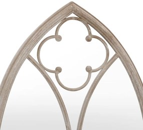 Espelho de jardim p/ uso exterior ferro 70x30 cm cor de areia