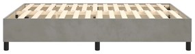Estrutura de cama sem colchão 140x190 cm veludo cinzento-claro