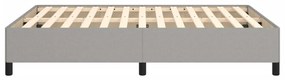 Estrutura de cama sem colchão 140x190 cm tecido cinzento-claro
