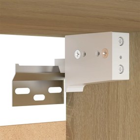 4pcs conjunto de móveis de TV derivados madeira carvalho sonoma
