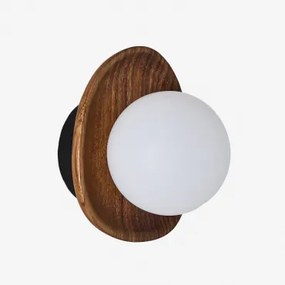 Aplique De Parede Em Madeira De Acácia Freidy ↑16 Cm - Sklum