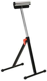 Cavalete Telescópico com Rolo Dobrável e Altura Ajustável entre 68-110cm com Manivela de Bloqueio Carga Máx. 60/90kg Preto e Prata