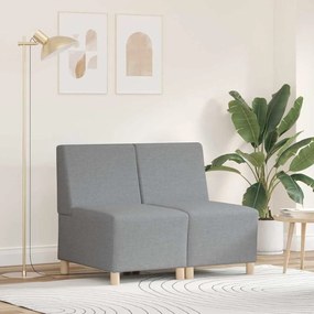 vidaXL Cadeira de Sofá Cinza Claro 55 cm em Tecido 2 pcs