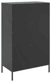 Aparador alto 68x39x113 cm aço preto