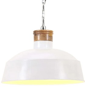 Candeeiro suspenso industrial 58 cm E27 branco