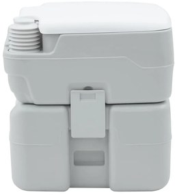 Vaso Sanitário Portátil vidaXL Cinza e Branco Plástico 20 L