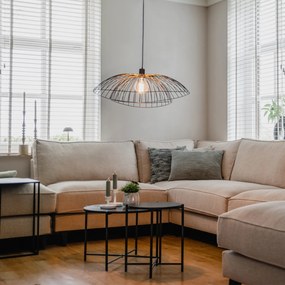 Candeeiro de suspensão design preto 60 cm - Pua