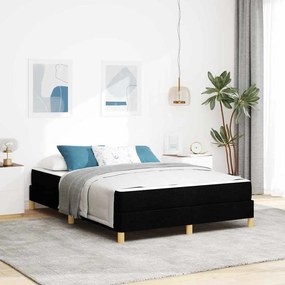 vidaXL Cama Box Preto 140 x 190 cm tecido