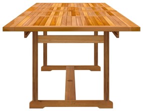 9 pcs conjunto de jantar para jardim acácia maciça e textilene