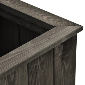 Canteiro elevado 74x32x30 cm pinho maciço cinzento-escuro