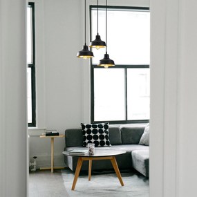 Candeeiro de Teto Berceste – Preto – Diâmetro 59 cm