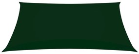 Para-sol estilo vela tecido oxford retangular 2x4m verde-escuro