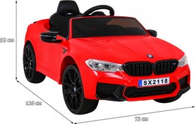 Carro elétrico para Crianças 3 a 7 anos 24V Bmw M5 DRIFT Vermelho