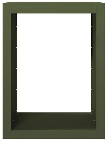 Suporte para lenha 60x40x80 cm aço verde