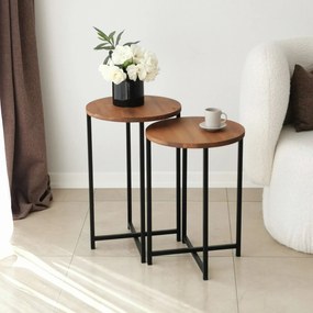 Mesa de Centro Neta – Carvalho – Grande: 35x55x35 cm / Pequena: 35x50x