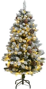 vidaXL Árvore Natal artificial articulada c/ 150 luzes LED+bolas 150cm