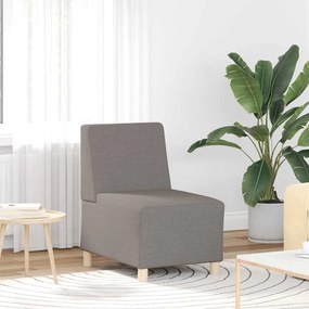 Cadeira de Sofá Cinza Claro 55 cm em Tecido 3 pcs