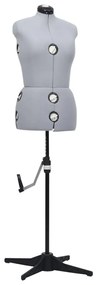 vidaXL Manequim feminino ajustável tamanho M 40-46 cinzento