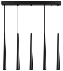 Candeeiro de Teto Ugur – Preto – 78 x 5 cm