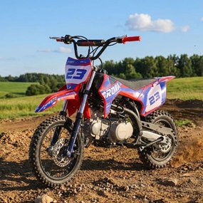 MOTO Crianças CROSS Gasolina 125CC RXF-Z ROAN Junior Manual Vermelha
