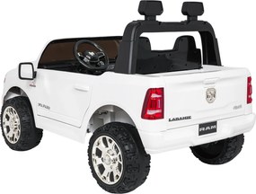 Jipe elétrico para Crianças 24V RAM 3500 Rodas de espuma EVA, assento Couro ecológico Branco