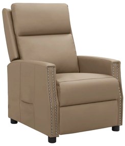 vidaXL Poltrona reclinável couro artificial cor cappuccino