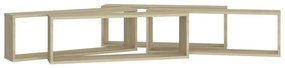 Estantes parede cúbicas 4pcs deriv. madeira 80x15x26,5cm sonoma