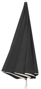 Guarda-sol de jardim com poste de aço 180 cm antracite