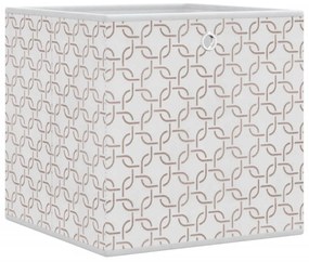 Caixas de arrumação dobráveis 10 pcs 32x32x32 cm TNT creme