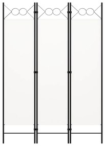 Divisória de quarto com 3 painéis 120x180 cm branco
