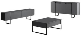 Console Luxe – Anthracite Black – 160 cm x 35 cm x 80 cm