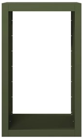 Suporte para lenha 60x40x100 cm aço verde
