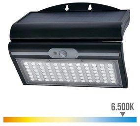 Luz de Parede EDM Sensor de Movimento Solar 6 W Preto (6500 K)