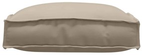 Almofadas de Palete para Assento 4 pcs Taupe 40x40x8 cm em Tecido Oxfo