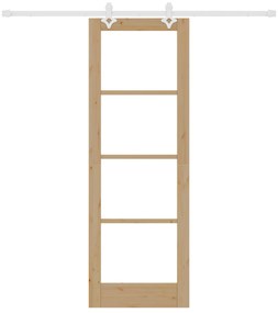 Porta Deslizante vidaXL com Conjunto de Hardware 73.5x211 cm Madeira M