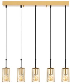 Candeeiro de Teto Kemtel – Dourado Brilhante – 80 x 9 x 121 cm