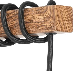 Aplique de parede industrial em aço com castanho - Gallow