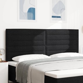 Cabeceira Design Linhas Preta 200 cm Tecido